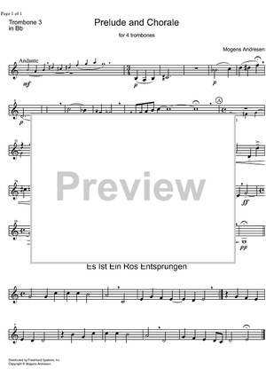 Prelude and Chorale - B-flat Trombone 3
