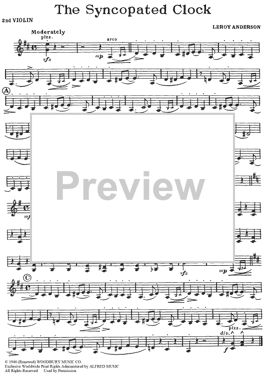 The Syncopated Clock - Violin 2
