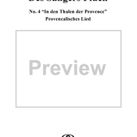 Provenzalisches Lied: "In den Talen der Provence", No. 4 from "Des Sängers Fluch", Op. 139