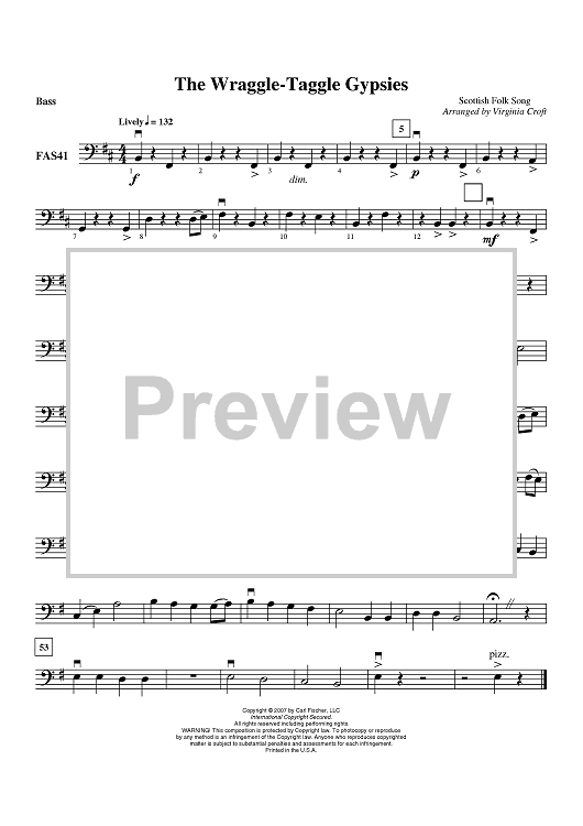 Wraggle-Taggle Gypsies, The - Bass