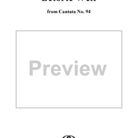 "Betörte Welt", Aria, No. 4 from Cantata No. 94: "Was frag' ich nach der Welt" - Alto