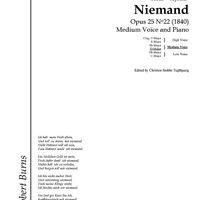 Niemand Op.25 No.22