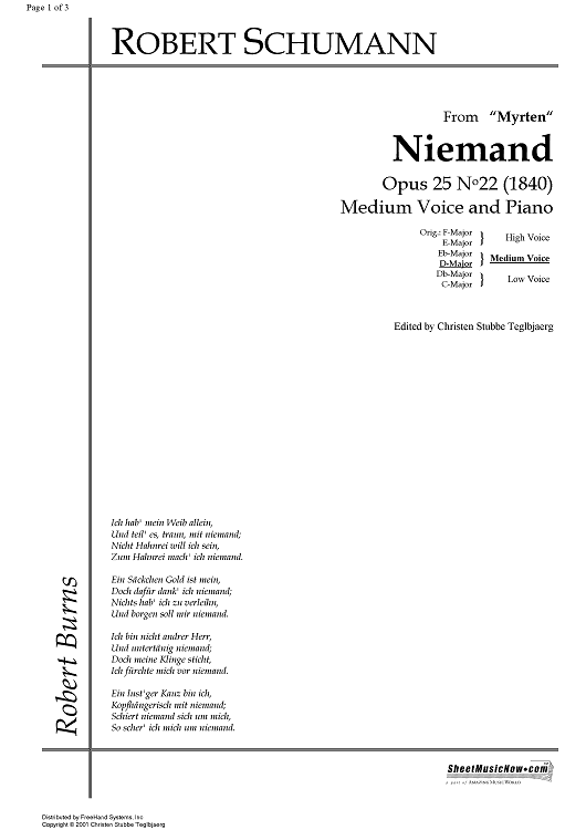 Niemand Op.25 No.22