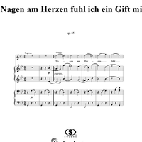 Nagen am Herzen fühl ich ein Gift mir - No. 9 from "Neue Liebeslieder Waltzes" Op. 65