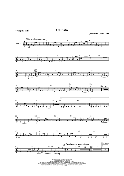 Callisto - Trumpet 2 in B-flat