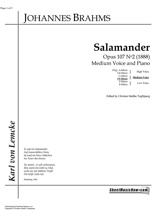 Salamander Op.107 No. 2