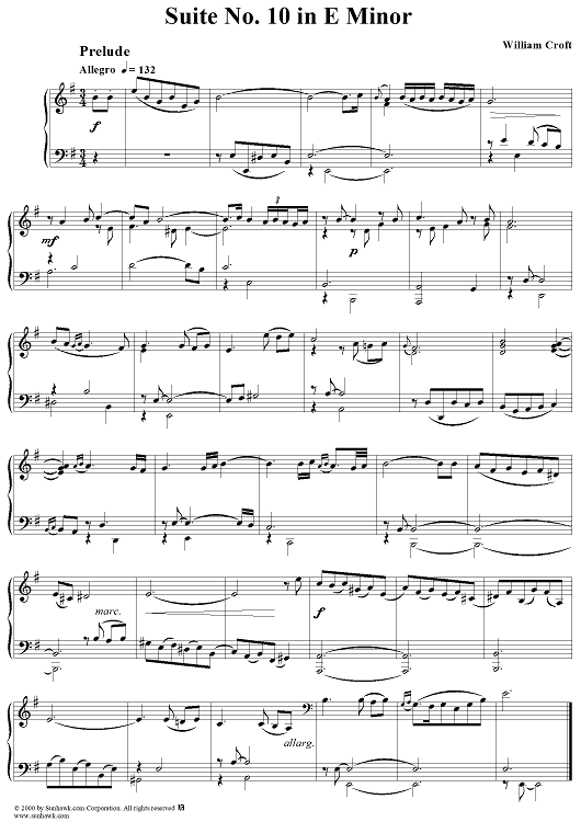 Suite No. 10 in E Minor