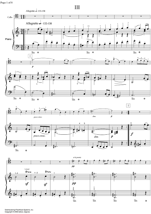 Sonata in a minor - Score