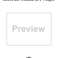 Recorder Sonata in F Major, HWV369