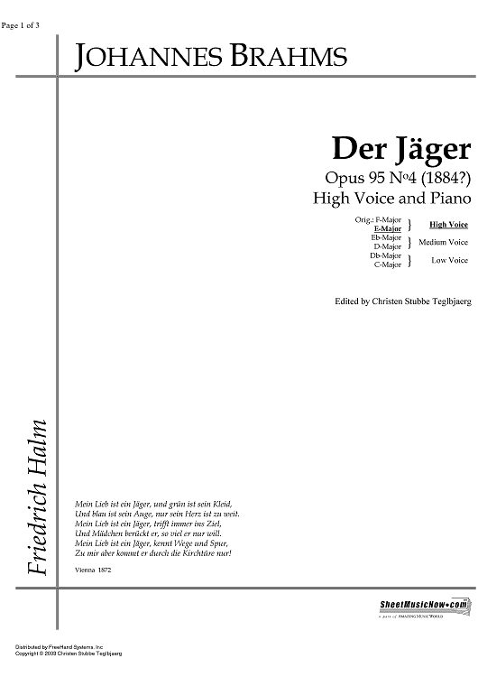 Der Jäger Op.95 No. 4