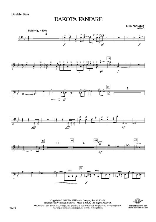 Dakota Fanfare - Double Bass