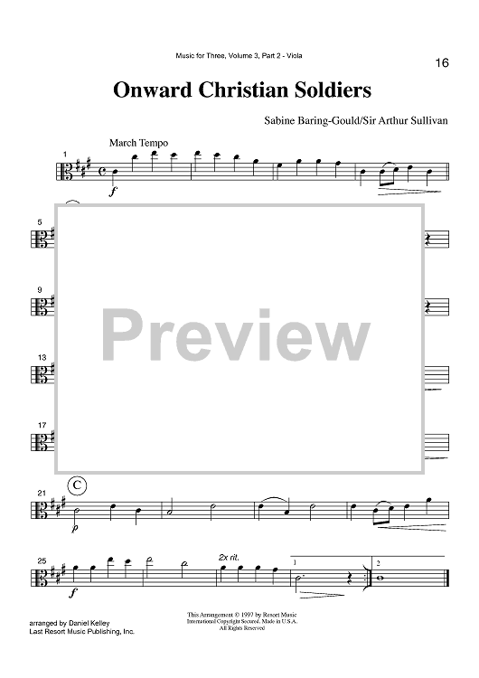 Onward Christian Soldiers - Part 2 Viola