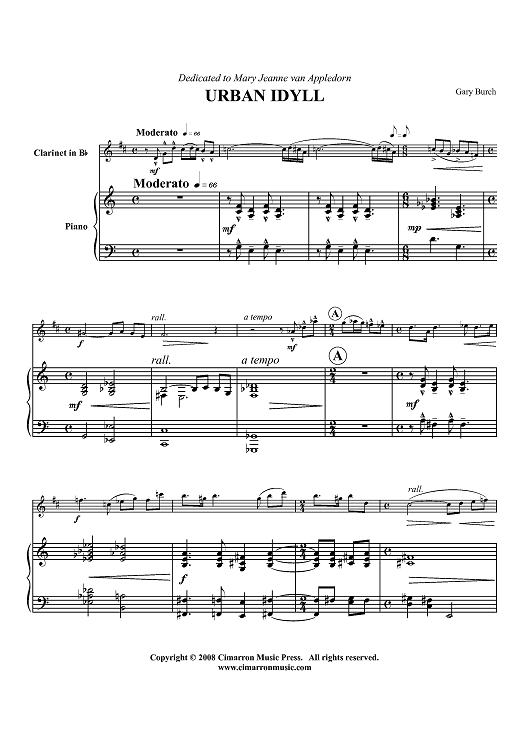 Urban Idyll - Piano Score