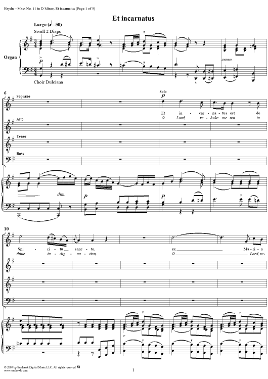 Mass No. 11 in D Minor, "Nelsonmesse": Et incarnatus