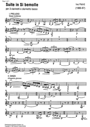 Suite - Bass Clarinet