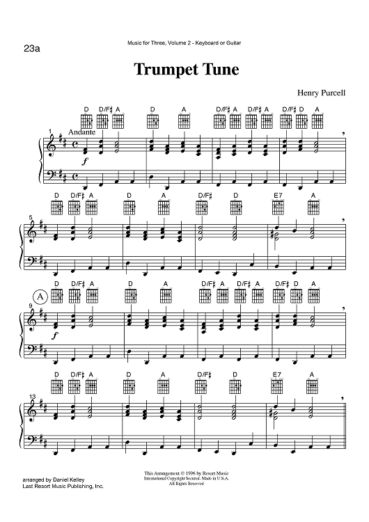 Trumpet Tune - Keyboard or Guitar