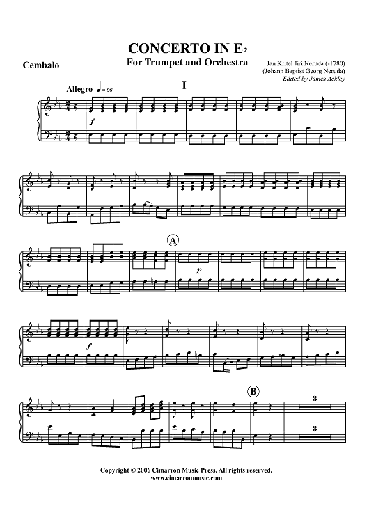 Concerto in E-flat - Cembalo