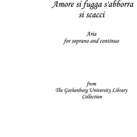 Amore si fugga s'abborra si scacci