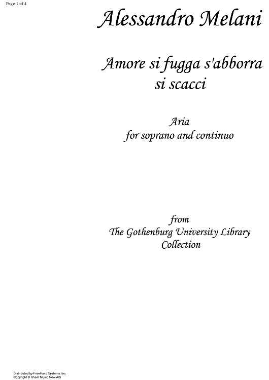 Amore si fugga s'abborra si scacci