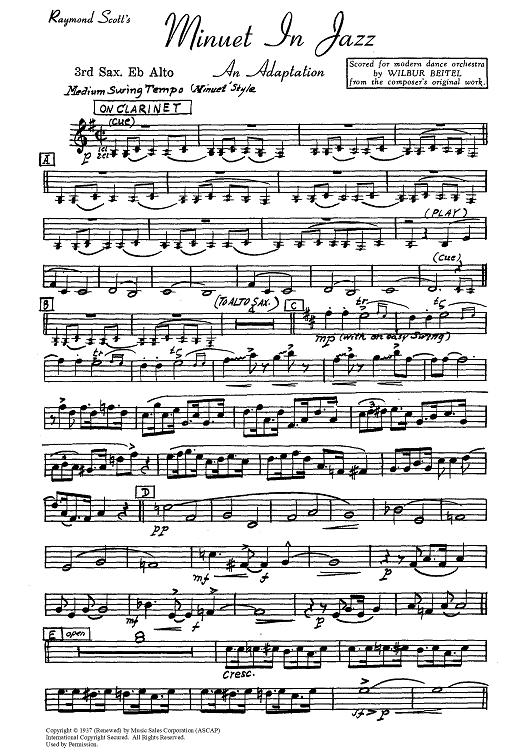 Minuet In Jazz - Alto Sax 3