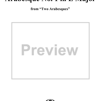 Arabesque No. 1 in E Major