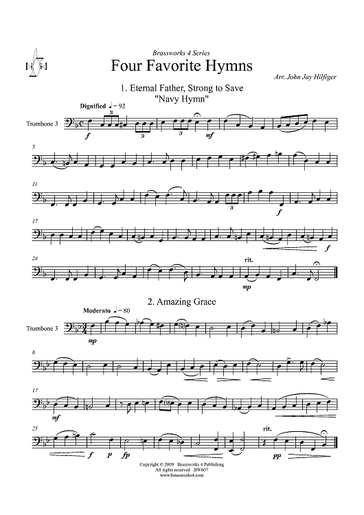 Four Favorite Hymns - Trombone 3