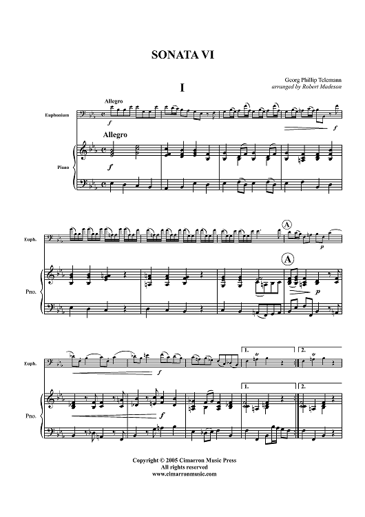 Sonata VI - Piano Score