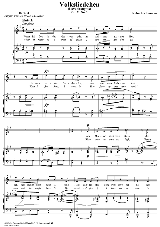 Volksliedchen, Op. 51, No. 2