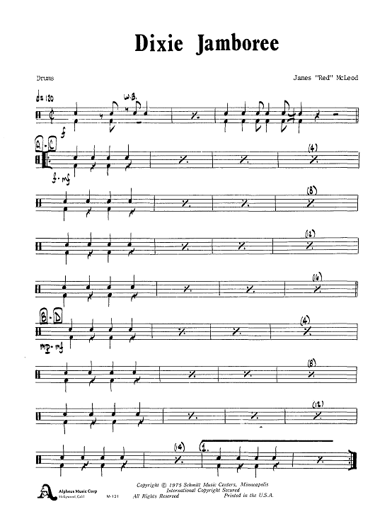 Dixie Jamboree - Drums