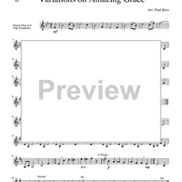 Variations on Amazing Grace - Horn in F