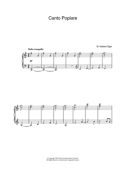 Canto Popolare (from In The South, Op.50)