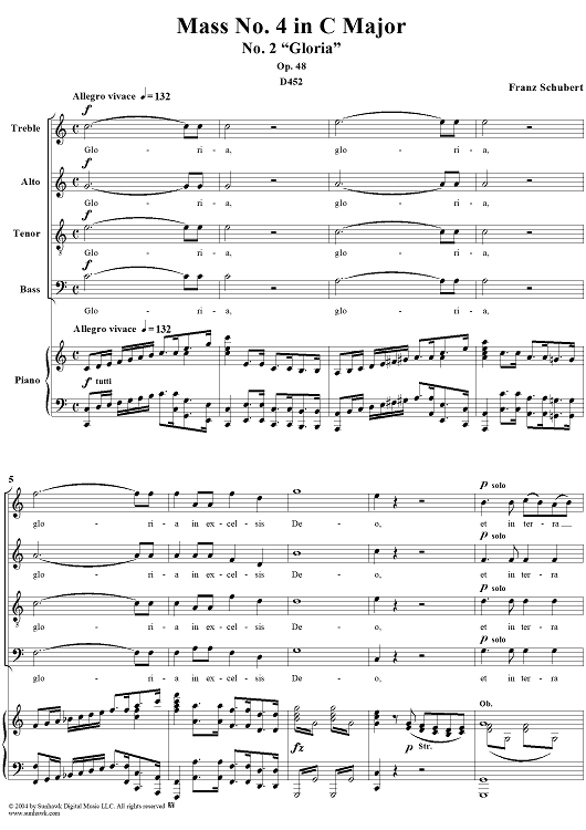 Mass No. 4 in C Major, Op. 48, D452: No. 2, Gloria