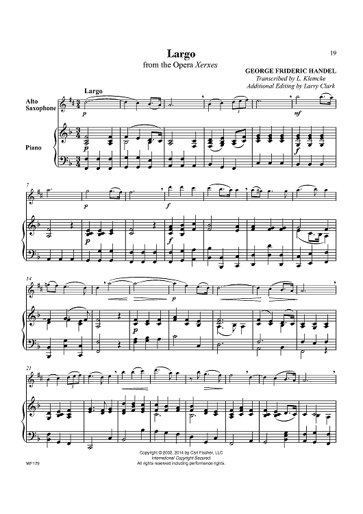 Largo from the Opera Xerxes