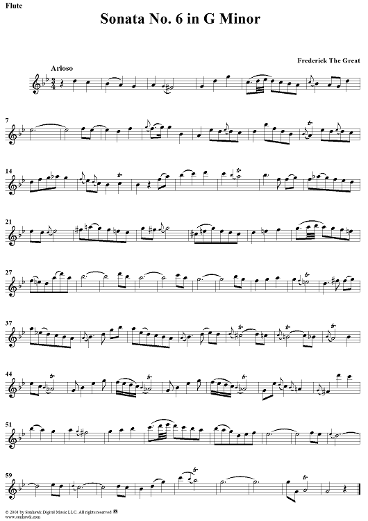 Sonata No. 6 in G Minor - Flute