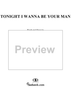 Tonight I Wanna Be Your Man