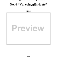 Voi colagiù ridete (Aria), No. 6 from "Il Sogno di Scipione" - Full Score