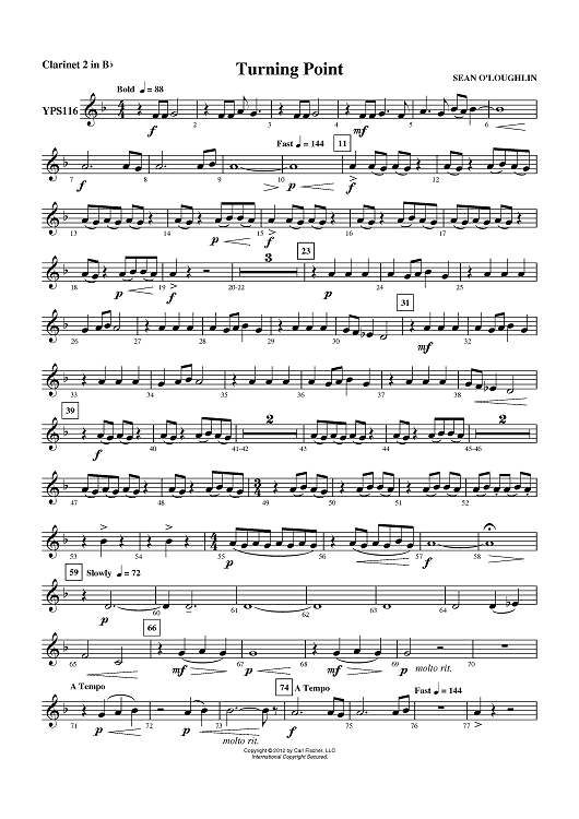 Turning Point - Clarinet 2 in Bb