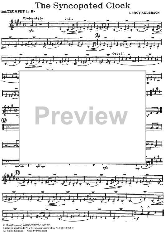The Syncopated Clock - Trumpet 2 in Bb