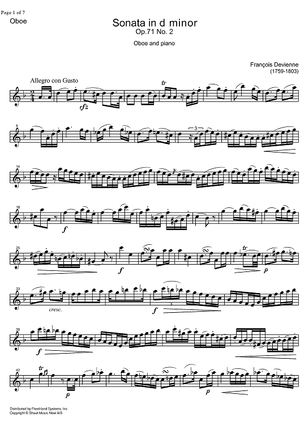 Sonata d minor Op.71 No. 2 - Oboe