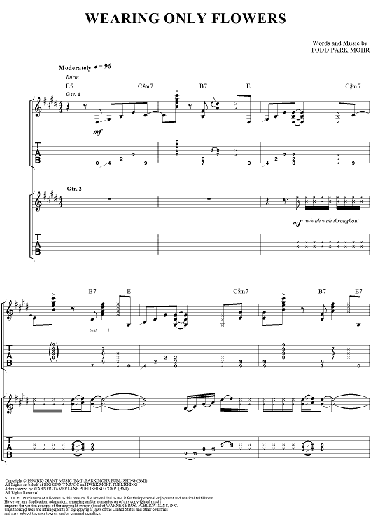 Wearing Only Flowers