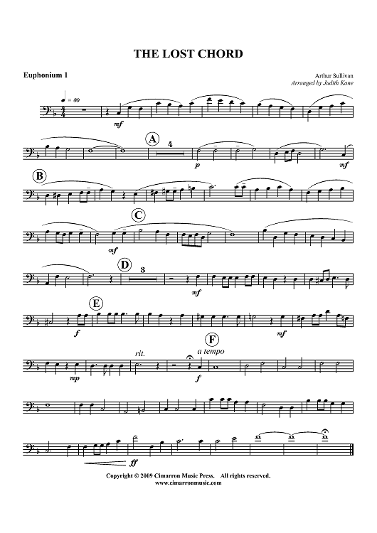 The Lost Chord - Euphonium 1