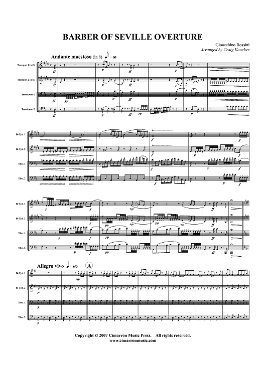 Barber of Seville Overture - Score
