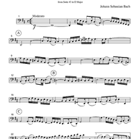 Overture - from Suite #3 in D Major - Part 4 Cello or Bassoon