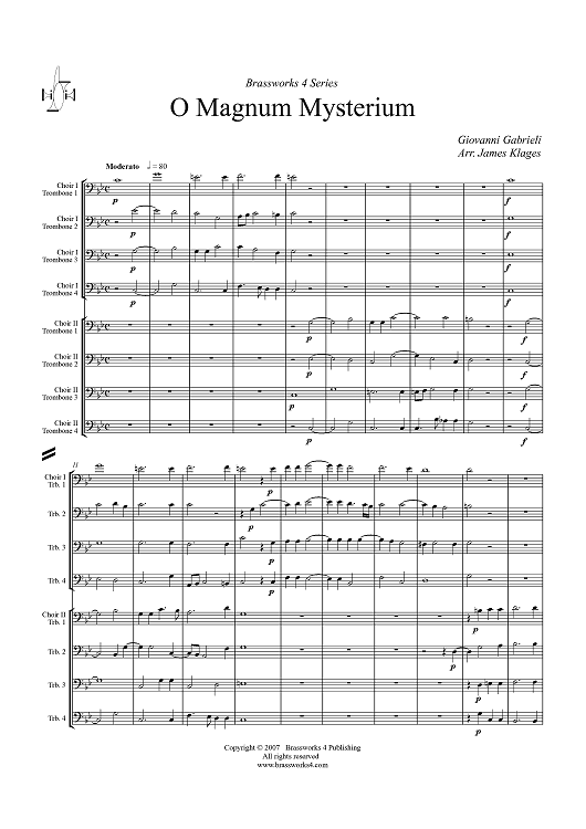 O Magnum Mysterium - Score