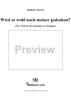 Six Songs on German Texts, op. 23, no. 1: Now, Will Not He Sometimes In Thinking?  (Wird er wohl noch meiner gedenken!)