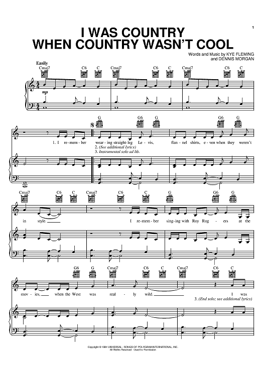 I Was Country When Country Wasn't Cool