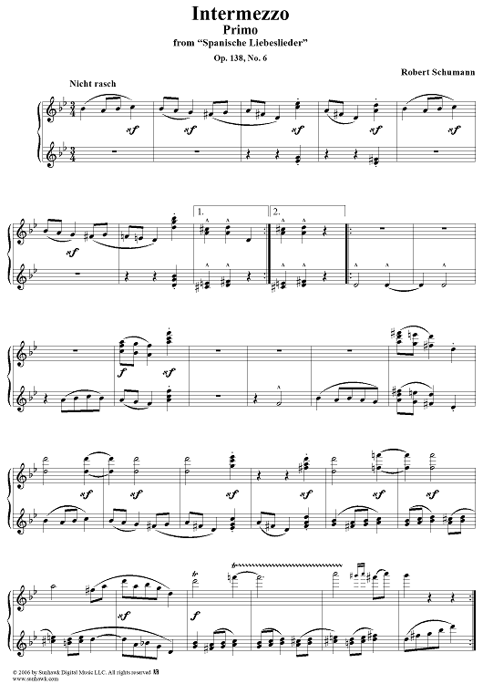 Spanische Liebeslieder, Op. 138, No. 6: Zweite Abtheilung