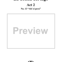 Ah! si pera: No. 13 from "La donna del lago", Act 2 - Score