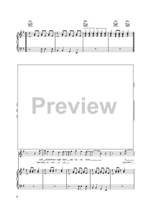 The Bed's Too Big Without You" Sheet Music by The Police for Piano