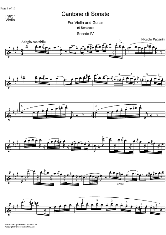 Sonata A Major - Violin
